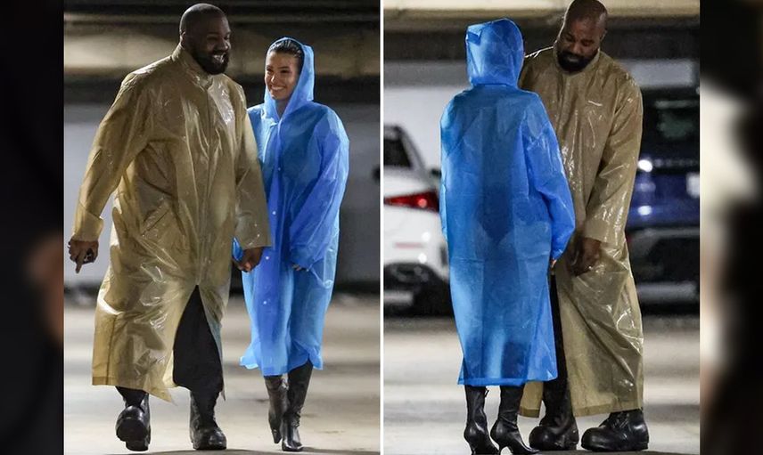Kanye West'in eşi Bianca Censori sınırları epey zorladı: Şeffaf çorabın altına hiçbir şey giymeden...