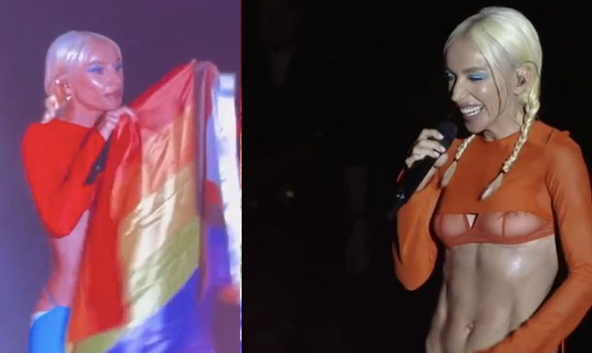 Bu kez haddini aştı! Sahnede LGBT bayrağı açan Gülşen seyircilerle kavga etti ‘Rahatsız olan gitsin’
