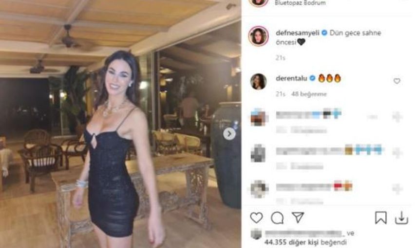 Tranparan Kıyafetiyle Sahneye Çıkan Defne Samyeli Frikik Verdi