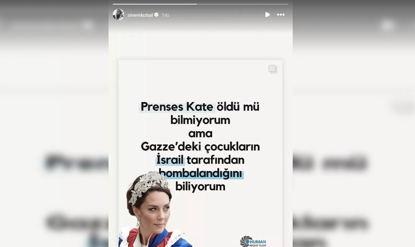 Sinem Kobal'dan duyarlı paylaşım: Kate Middleton gündemine tepki gösterdi, Gazzeli çocukları hatırlattı!