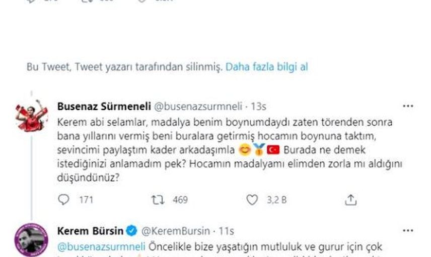 Kerem Bürsin'den Olimpiyat Şampiyonuna Tepki Çeken Hareket!