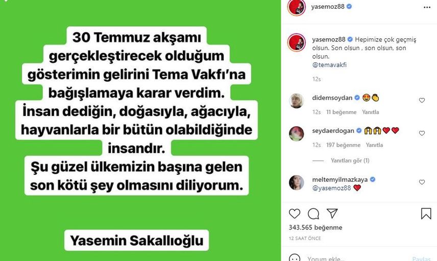 Ünlü İsimler Harekete Geçti! Tema Vakfı'na Bağış Kampanyası Başladı
