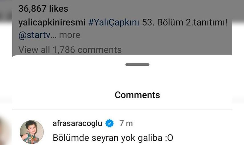 Afra Saraçoğlu'nun Yalı Çapkını'nın fragmanına yaptığı sitem dolu yorumun sebebi ortaya çıktı!