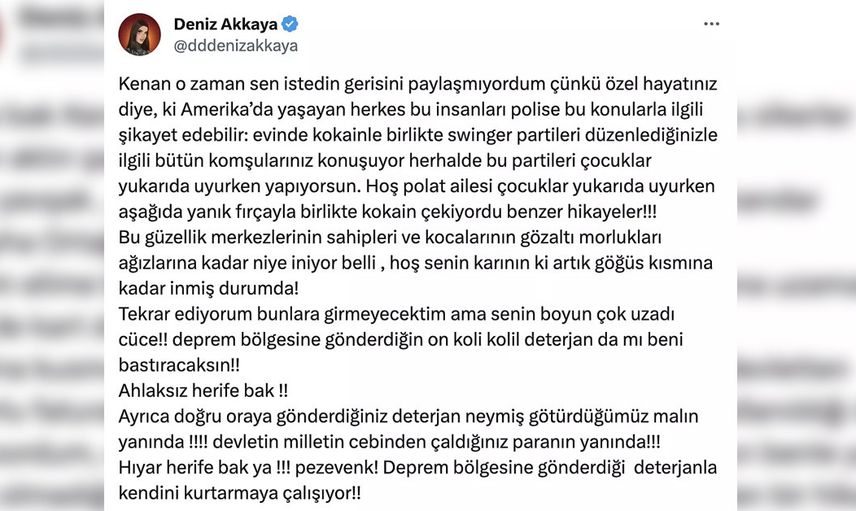 Deniz Akkaya'dan Eylül Öztürk ve eşiyle ilgili skandal iddia: Swinger partileri düzenleyip...