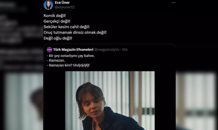 Kızıl Goncalar'daki ''Ramazan'' sahnesi çok konuşulmuştu: Ece Üner sert çıktı!