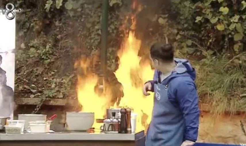 MasterChef'de korku dolu anlar! Yangın çıkınca ortalık bir anda karıştı