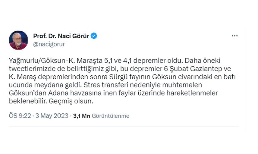 Deprem uzmanı Naci Görür'den Adana ile ilgili yeni bir açıklama geldi! Vatandaşları tek tek uyardı