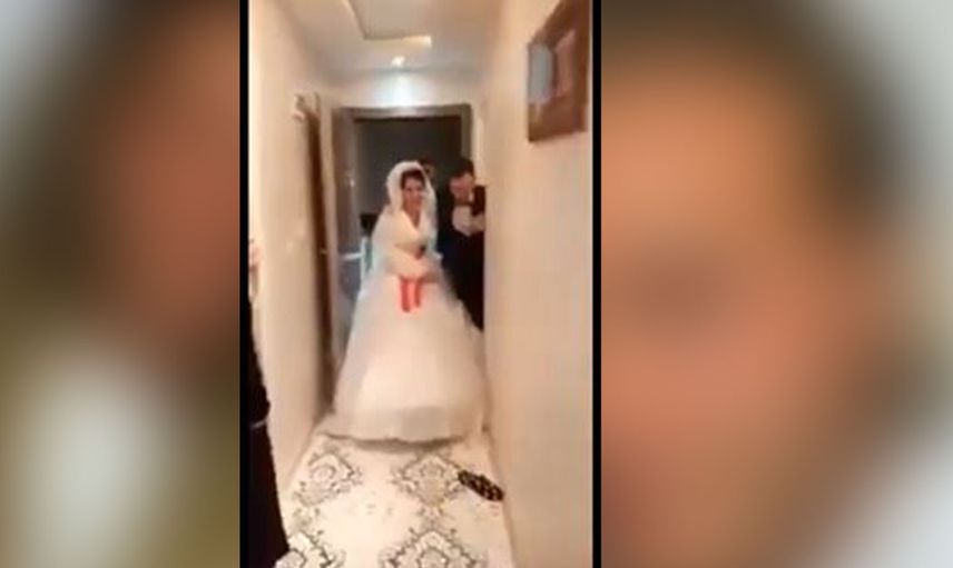 Gerdeğe girmek için gelini kucağına alamayınca yaptığı şey herkesi şok etti!
