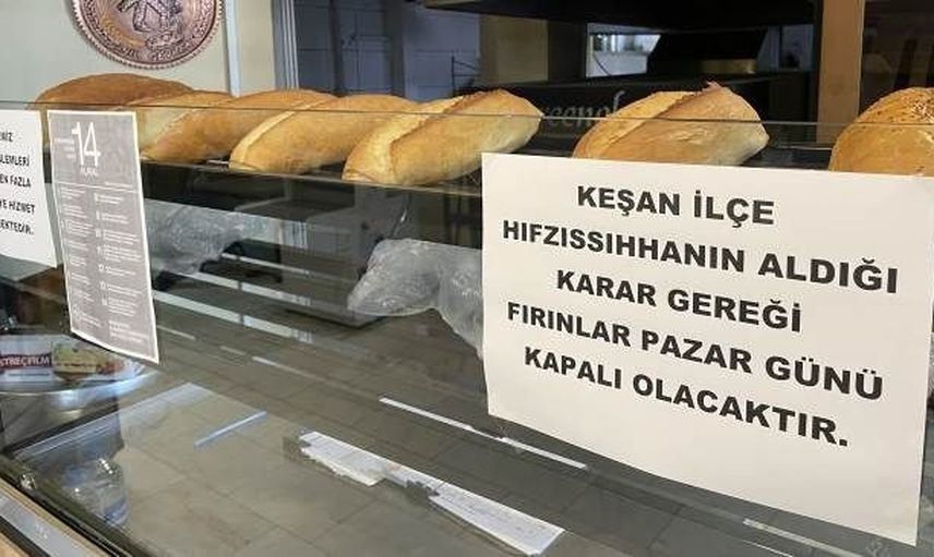 O İlçede Pazar Günü Fırınlardan Ekmek Çıkmayacak!