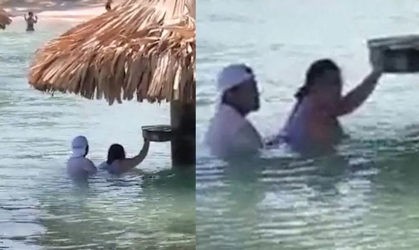 Denizde cinsel ilişkiye girmeye başladılar! Görenler gözlerine inanamadı o anlar işte böyle ifşa oldu
