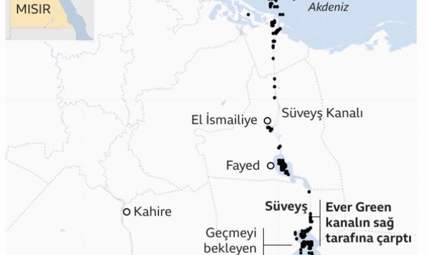 Süveyş Kanalı'nda Karaya Oturan Ever Given’ı Kurtarma Operasyonu Devam Ediyor