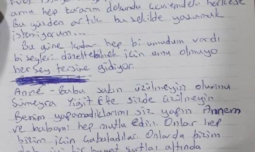 Damardan İlaç Alarak Yaşamına Son Verdi Geride Bir Mektup Bıraktı