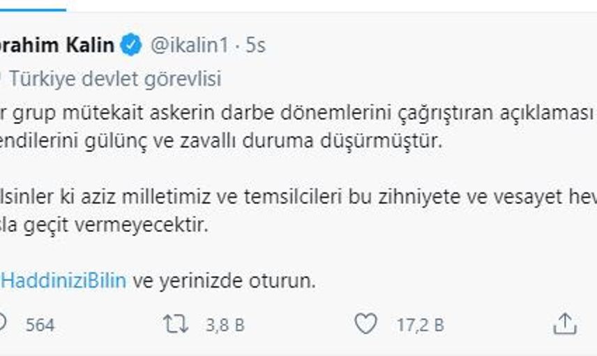 Emekli 103 Amiral İçin Tepkiler Çığ Gibi Büyümeye Devam Ediyor!