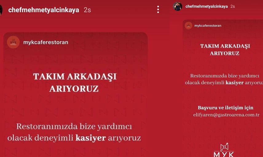 MasterChef Jüri Üyesi Mehmet Yalçınkaya Eleman Arıyor!