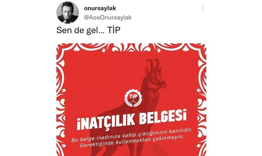 Onur Saylak İşçi Partisi'ne üye oldu 