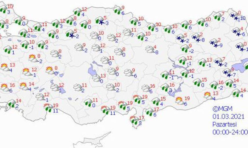 Mart Ayında Pek Çok Şehre Kar Geri Dönüyor