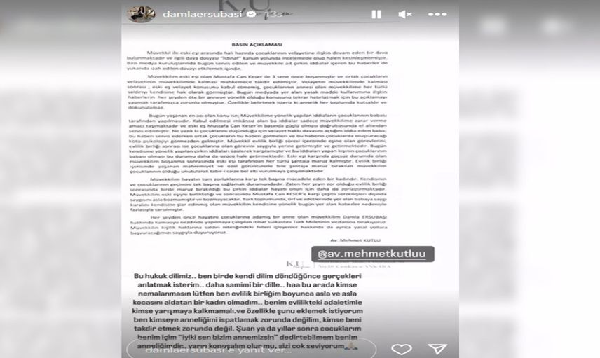 Sihirli Annem'in Tuğçe'si Damla Ersubaşı eski eşiyle mahkemelik oldu: Yıllarca şiddete maruz kaldım!