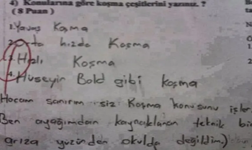 Sınav Sorularına Verilmiş En Komik Cevaplar 