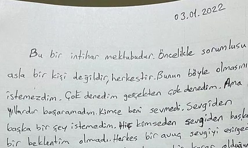 Yunus Gezer’in Ölmeden Önce Bıraktığı Mektup Kahretti