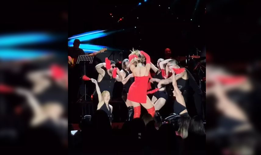 Hadise Bakü'yü salladı: İddialı elbiseyle olay kalça dansı sosyal medyayı çalkaladı!