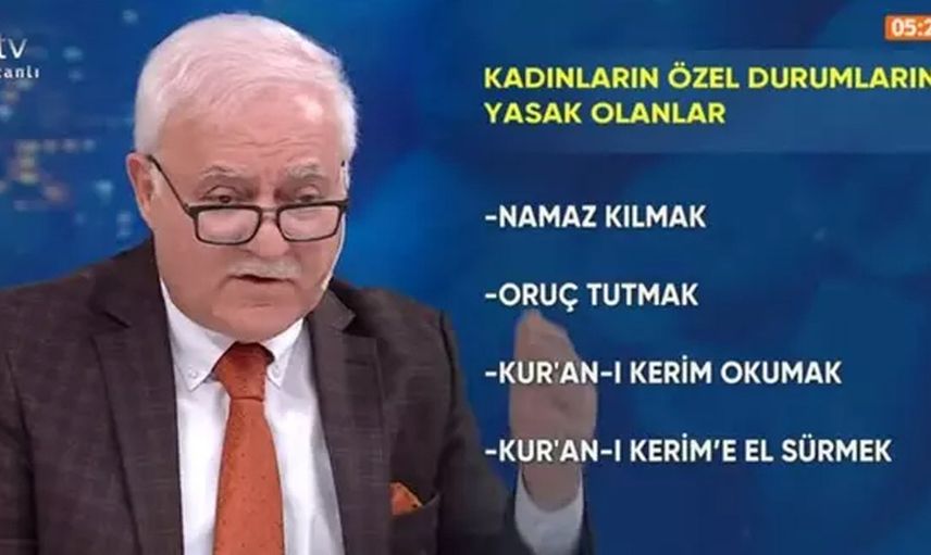 Nihat Hatipoğlu özür dileyerek anlattı: Regl sorusu canlı yayını karıştırdı!