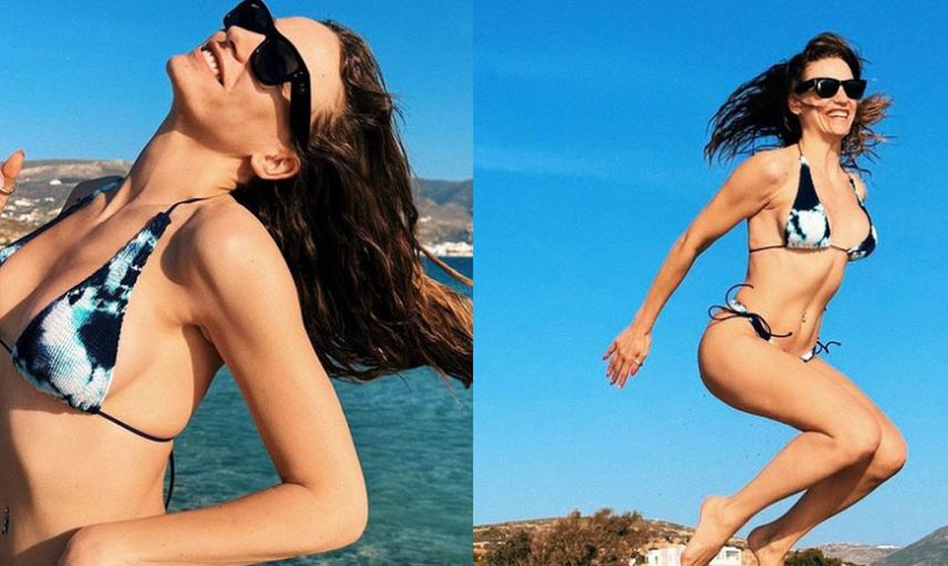 Serenay'dan bikini şov 