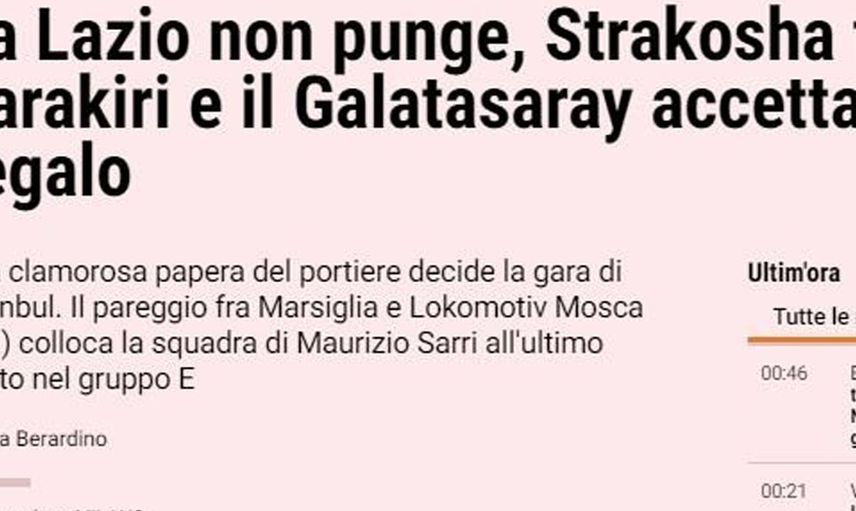 Galatasaray'ın, Lazio Mücadelesi Avrupa'da Manşetlere Taşındı!