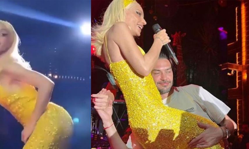 Gülşen sahnede yine yaptı yapacağı! Ama bu sefer abarttı kocasının gözü önünde önce erkek arkadaşının kucağına oturdu sonra da Edis'le kalça dansı yaptılar