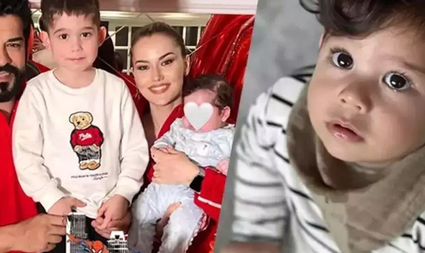 Güzel oyuncu Fahriye Evcen 13 aylık oğluyla sette: Bakın küçük Özçivit kime benzetildi!