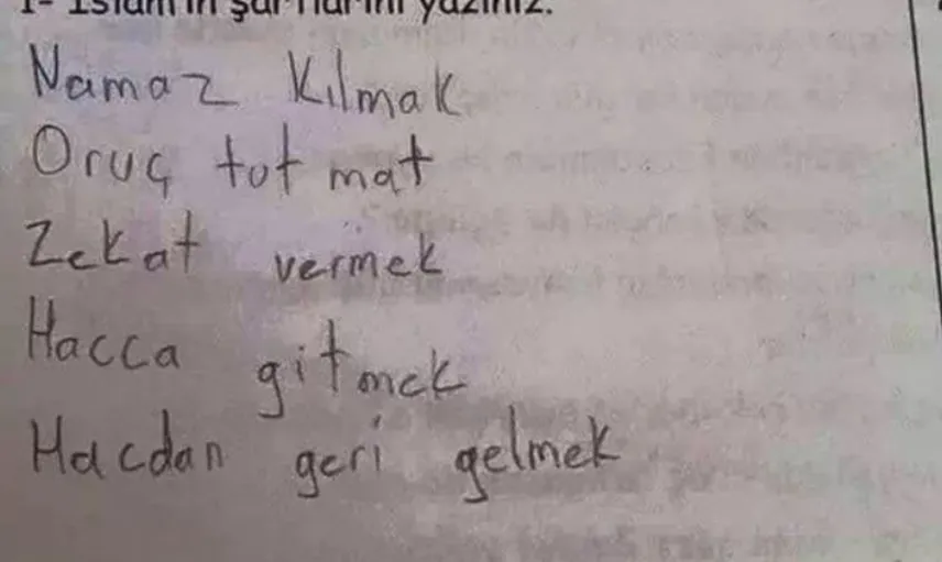 Sınav Sorularına Verilmiş En Komik Cevaplar 