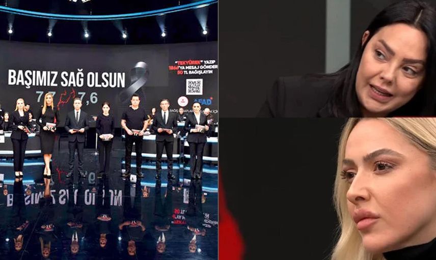 Hadise ve Ebru Gündeş Türkiye Tek Yürek yardım gecesinde bir araya geldi