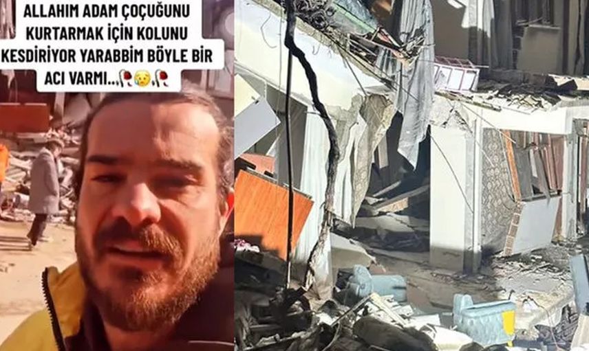 Hakan Hatipoğlu deprem bölgesinden ağlaya ağlaya paylaştı: Enkazdaki adam bebeğin kurtulması için kolunun kesilmesini kabul etti