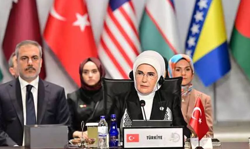 Dünya liderlerinin eşleri Filistin için İstanbul'da toplandı: Emine Erdoğan'dan yankı uyandıran sözler!