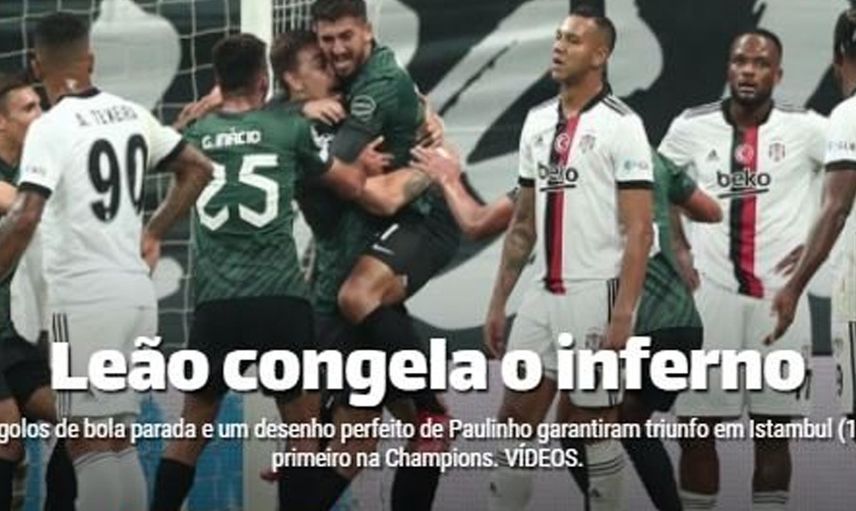 Beşiktaş-Sporting Lizbon Maçının Ardından Portekiz Basınından Dikkat Çeken Manşetler Geldi!