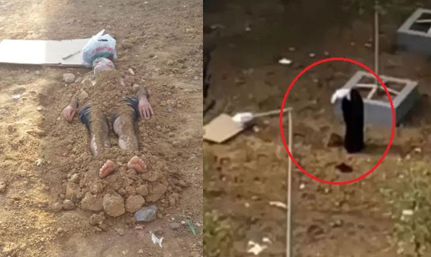 İstanbul’da şoke eden görüntüler! Eşini canlı canlı toprağa gömdü sonra başında dua etti işte o anlar...