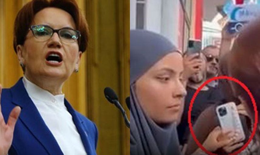 İYİ Parti lideri Meral Akşener gündem oldu! Akşener'e soru sorduğuna pişman olan genç kız gerginlikten arkadaşına sarıldı
