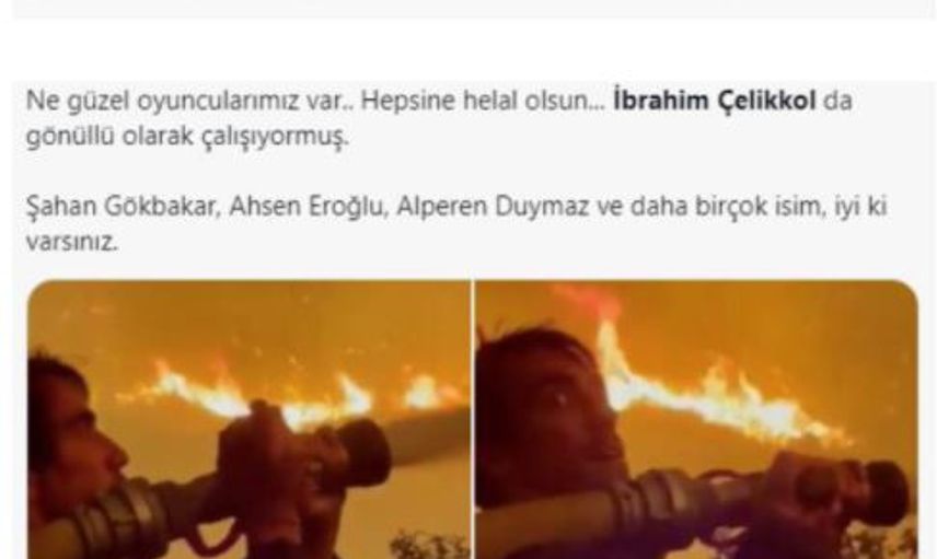 İbrahim Çelikkol Alevlerin İçine Daldı!