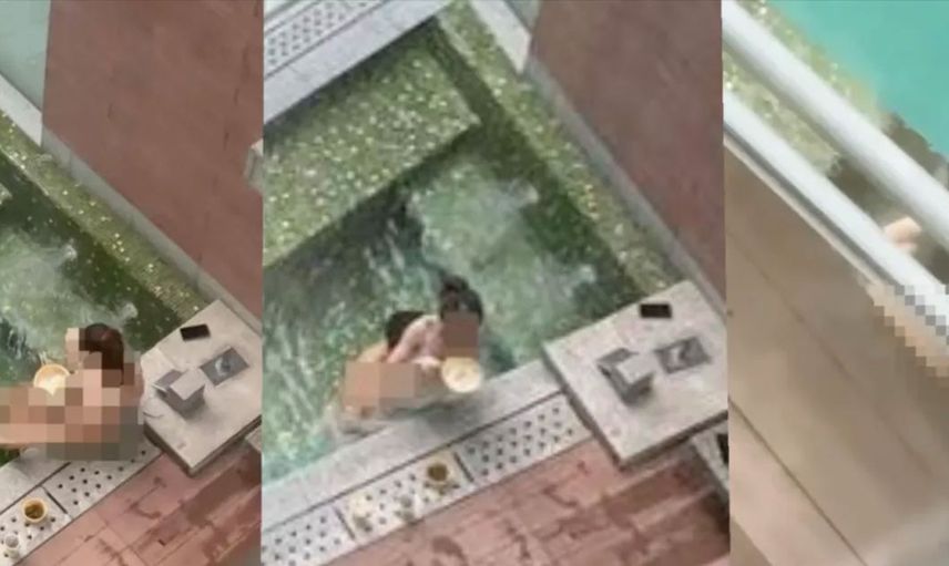 Ünlü otelde büyük rezalet herkesin içinde havuzda cinsel ilişkiye girdiler görenler gözlerine inanamadı şimdi polisler o çifti arıyor