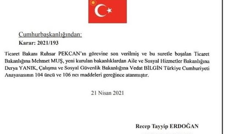 Kabine'de Değişiklik! Değişiklik Yaşanan Bakanlıklar!