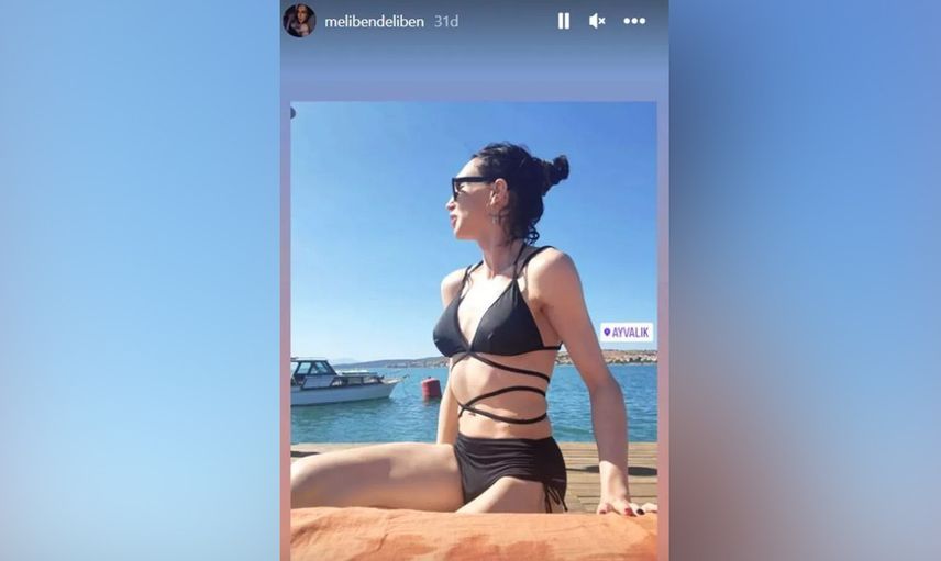 İşte bikinili paylaşımı!