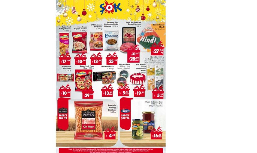 Şok 22 - 31 Aralık 2021 Tarihli Aktüel Kataloğunda Neler Var?