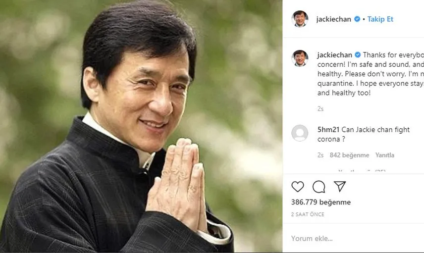 Korona Virüs Olduğu İddia Edilen Jackie Chan'den Açıklama Geldi