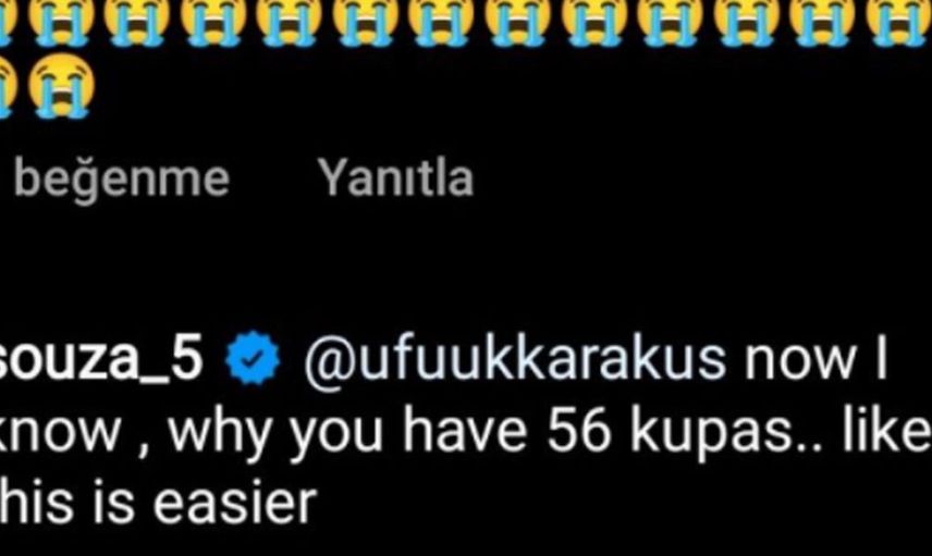 Beşiktaşlı Josef de Souza'dan, Galatasaray hakkında sosyal medyadan çok konuşulan paylaşım!