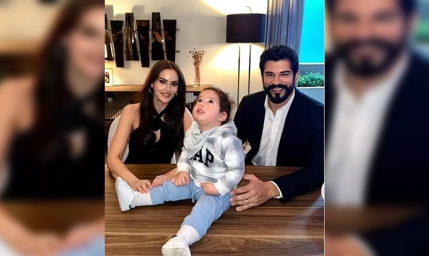Güzel oyuncu Fahriye Evcen 13 aylık oğluyla sette: Bakın küçük Özçivit kime benzetildi!