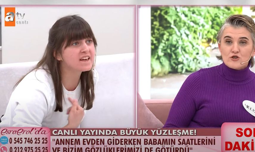 Esra Erol'da kavga çıktı! Annesinin gazabına uğrayan kız Esra Erol'un kollarına sığındı