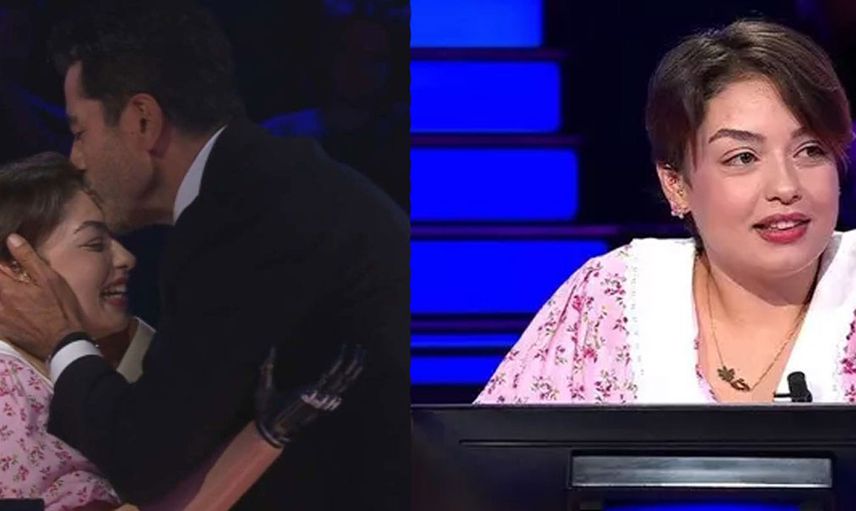 Kim Milyoner Olmak İster'de ilginç anlar! Kenan İmirzalıoğlu yarışmacıyı alnından öptü