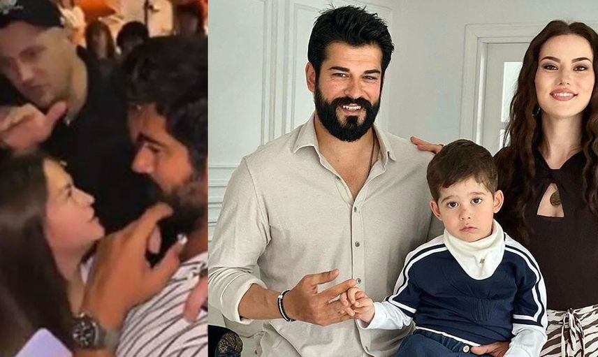Kocası Burak Özçivit'in kadınlarla buluşmasından sonra Fahriye Evcen yaşadığı olay yüzünden mekanı terk etti