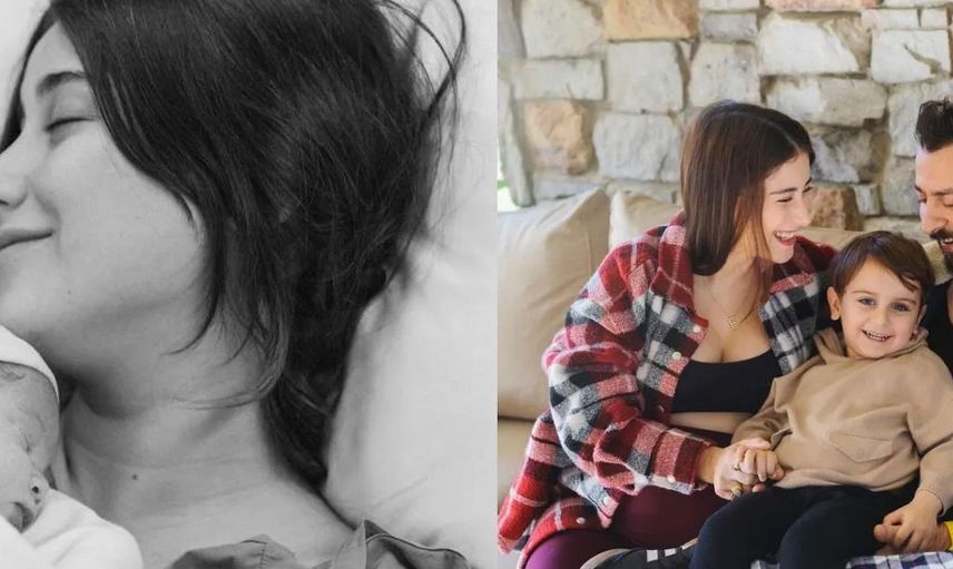 Hazal Kaya'nın kızı Leyla Süreyya büyüdü! Güzel oyuncu kızının yüzünü ilk kez gösterdi: Aynı annesi!