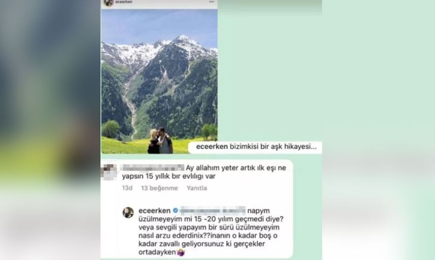 Ece Erken sonunda çıldırdı! Takipçisine demediğini bırakmadı... Bitmedi bu kadının çilesi