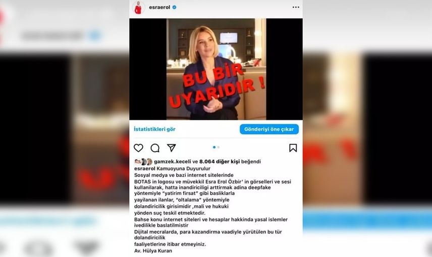 Esra Erol Youtube'daki o videoya karşı uyardı: Görüntüsü ve sesi kullanıldı! Aman dikkat!